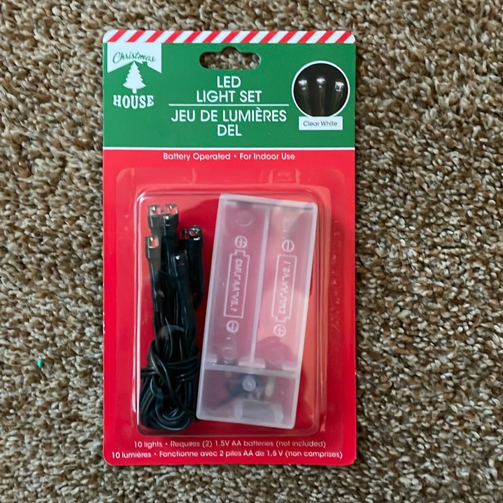 Christmas House LED clear white light set